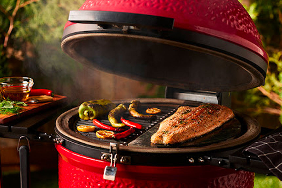 Vis roken op de kamado