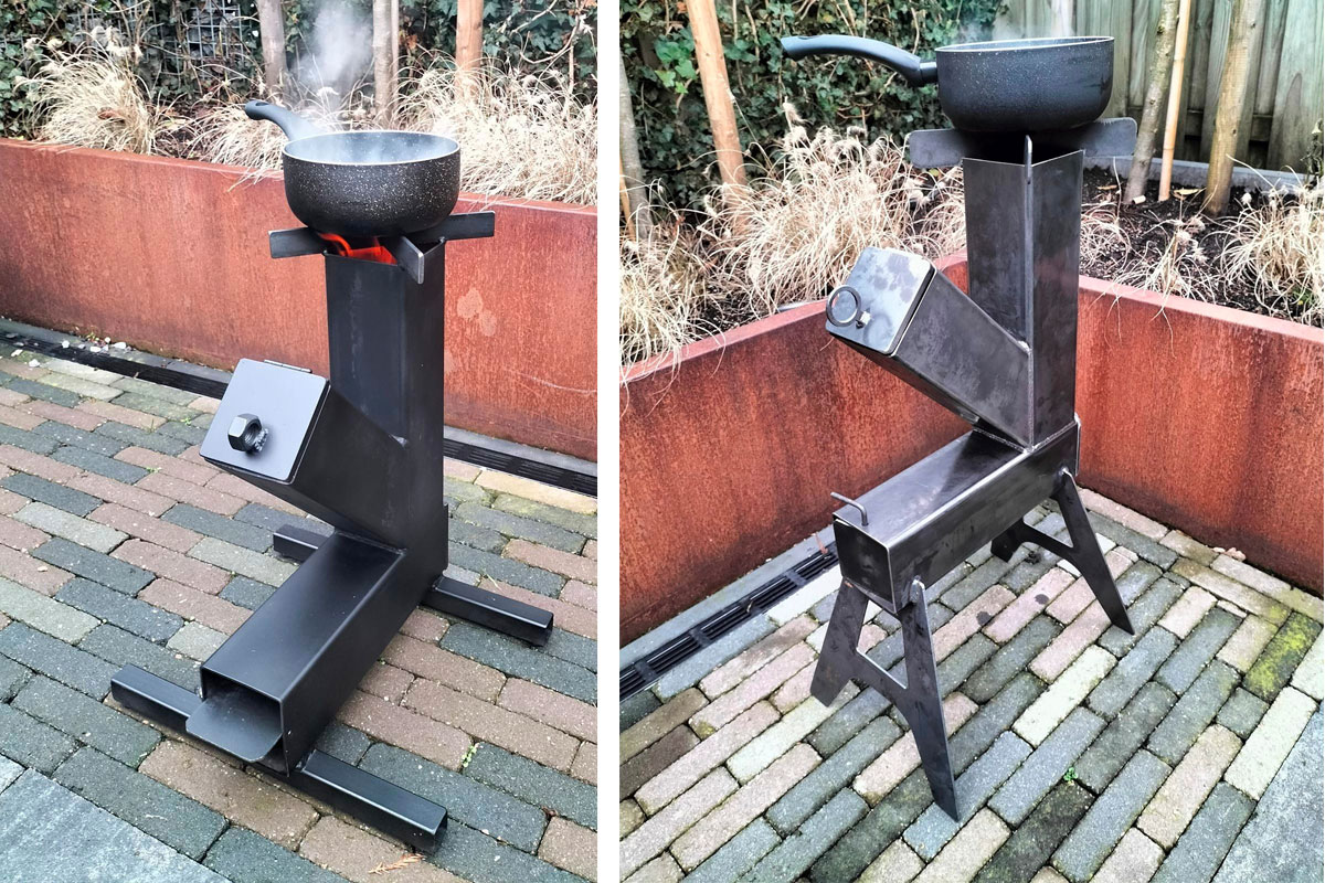 Koken op Rocket Stove