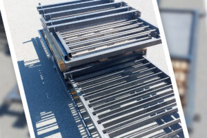 Striphekwerk voor dakterras