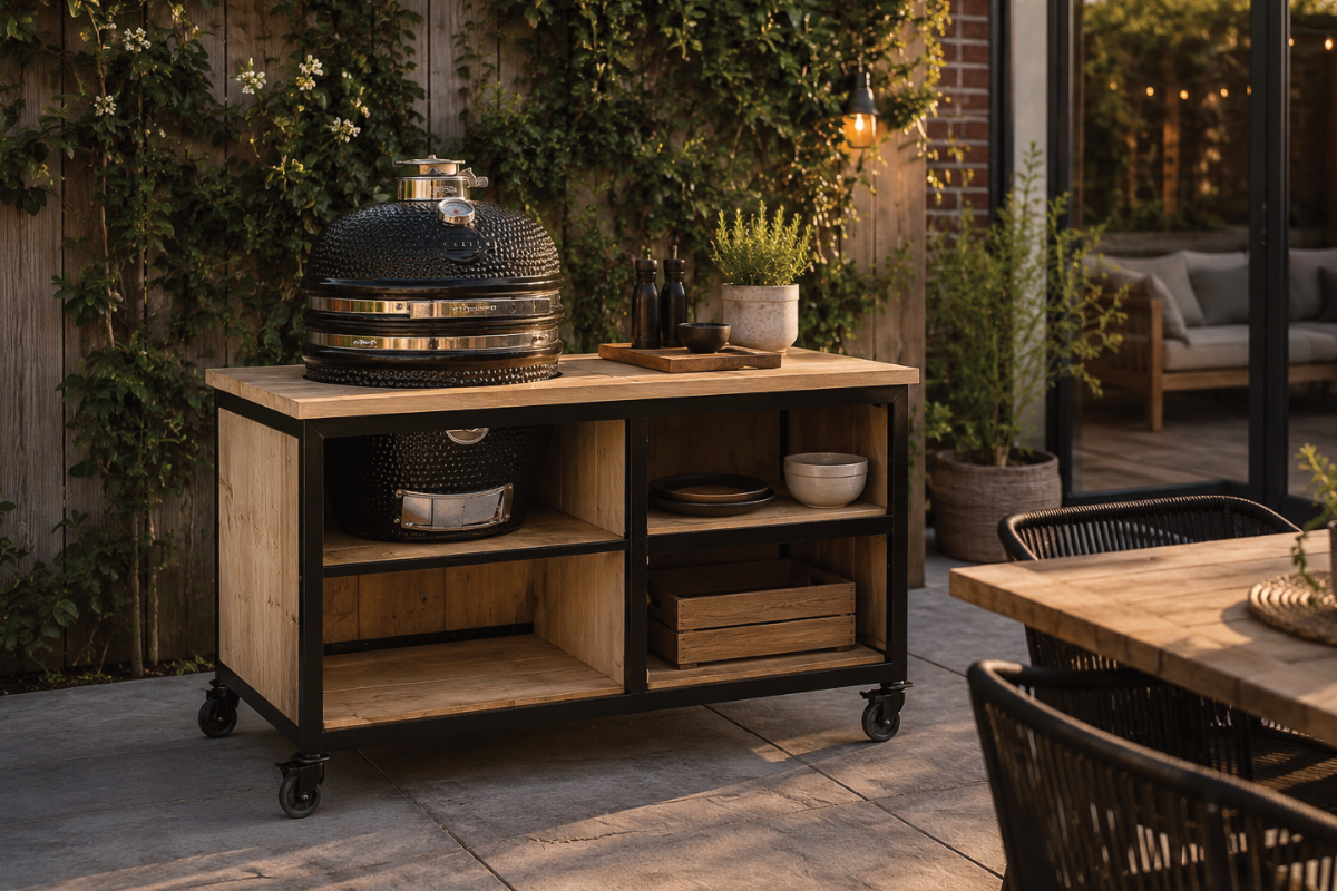 BBQ meubel steigerhout: stijlvolle buitenkeuken van robuust hout