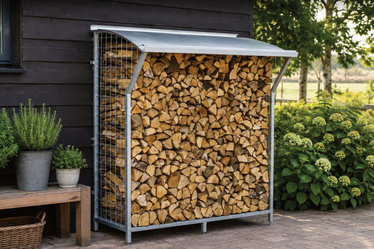 Hoeveel hout past erin? Zo kies je de juiste maat houtopslag